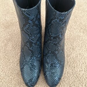Faux snake skin boots